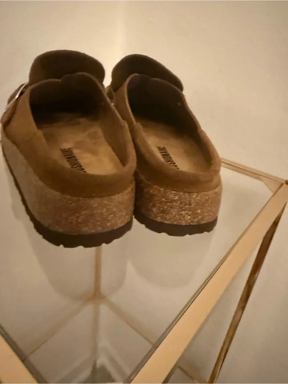 Cushionaire Suede Buckle Mules in Tan-Brown - Picture 3 of 5